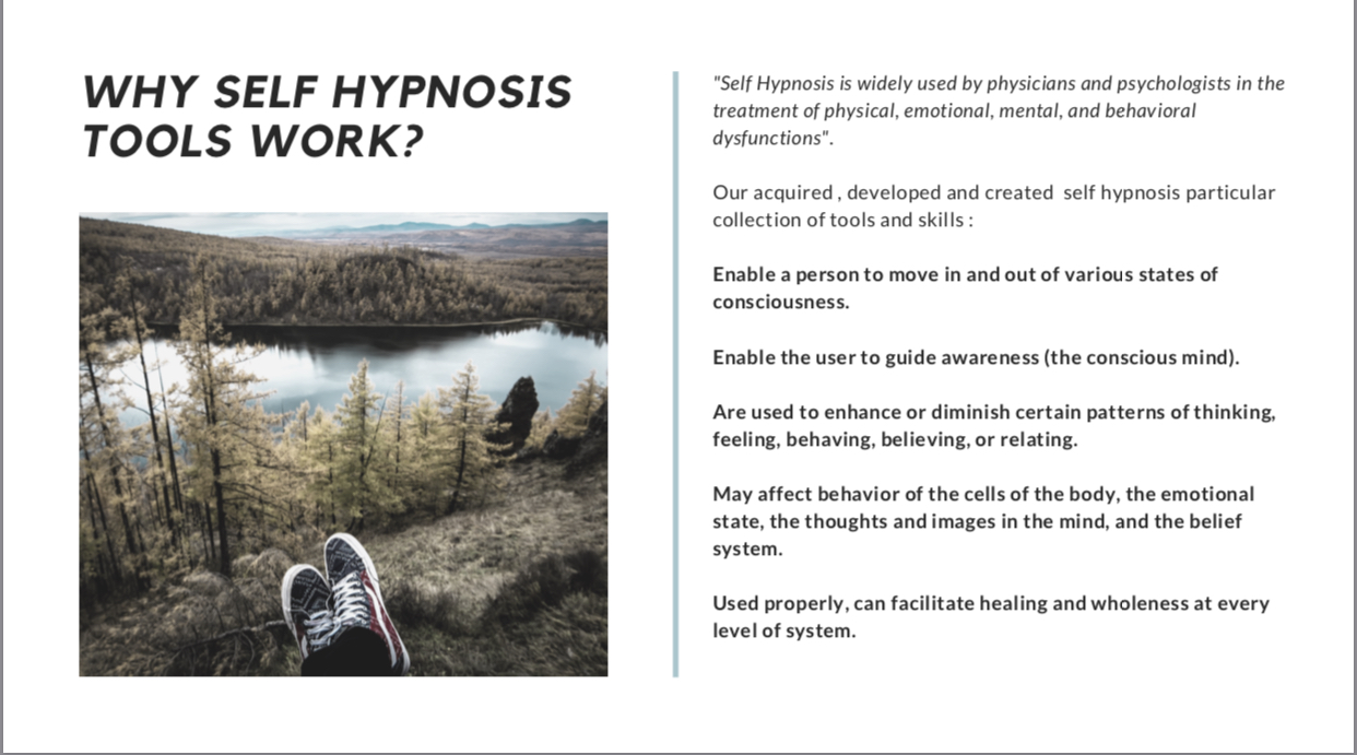 WHY SELF HYPNOSIS TOOLS WORK?